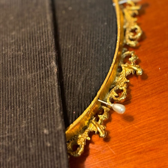 Vintage Oval Gold Filigree Picture Frame | Hollywood Star Susan Hayward Print | - Picture 7 of 7